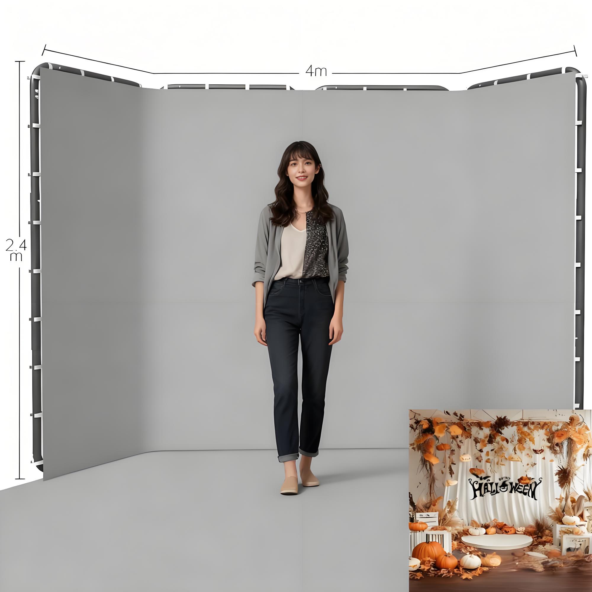 Green Screen Collapsible - SH 2.4x4M toile de fond d'écran