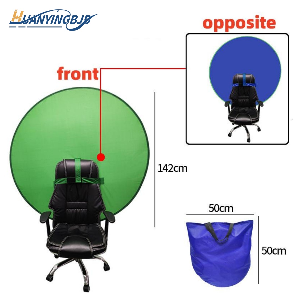 Green Screen Collapsible - HUANYINGBJB-Chaise de Studio de Photographie, Double