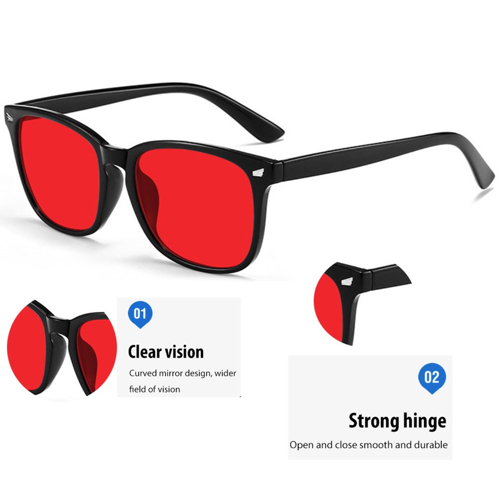 Gaming Glasses Blue - Lunettes anti-lumière bleue avec verres rouges