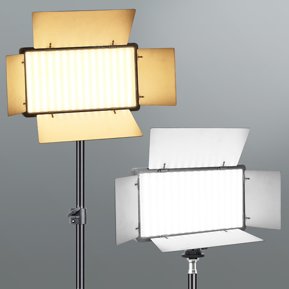 Led Light Panel Stream - Panneau d'éclairage vidéo bicolore avec trépied,