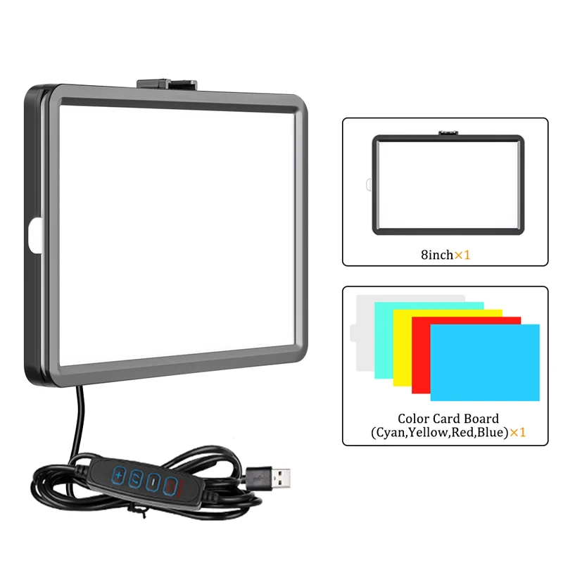 Led Light Panel Stream - Lampe vidéo LED dimmable, lumière selfie