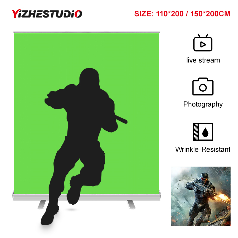 Green Screen Collapsible - Toile de fond pliable, tissu à