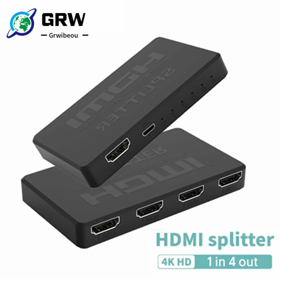 Esports Gaming Hub - Commutateur vidéo 4x1 compatible HDMI, répartiteur