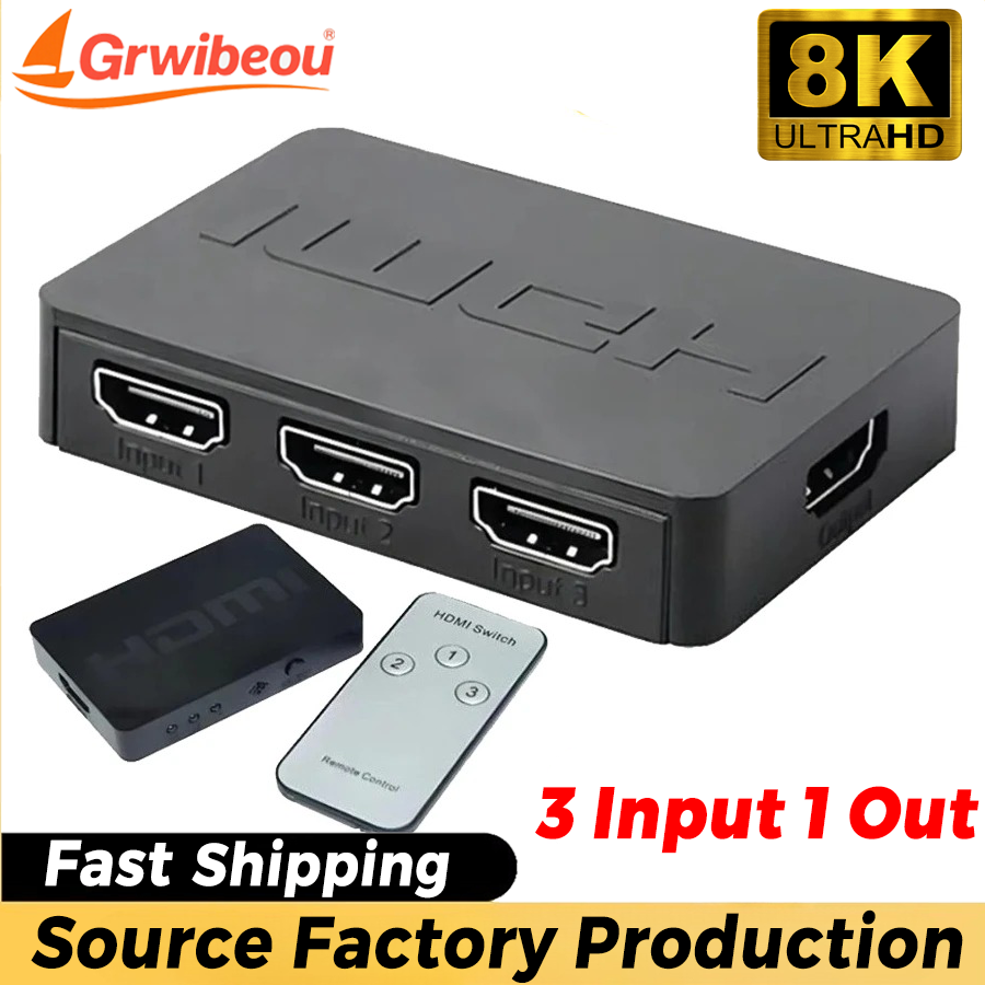 Esports Gaming Hub - Commutateur HDMI 3 ports, 3 entrées