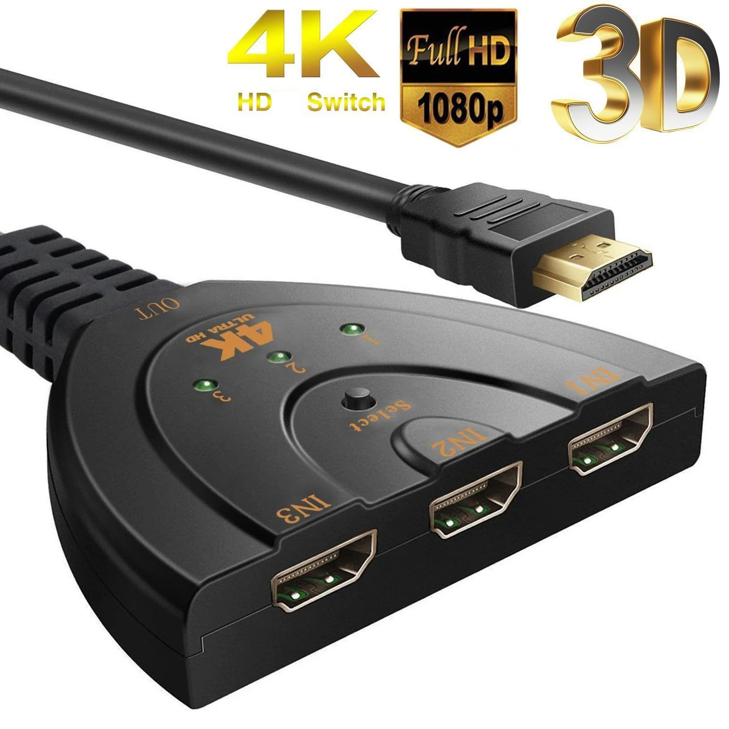 Esports Gaming Hub - Commutateur compatible HDMI 4K*2K 3D Mini
