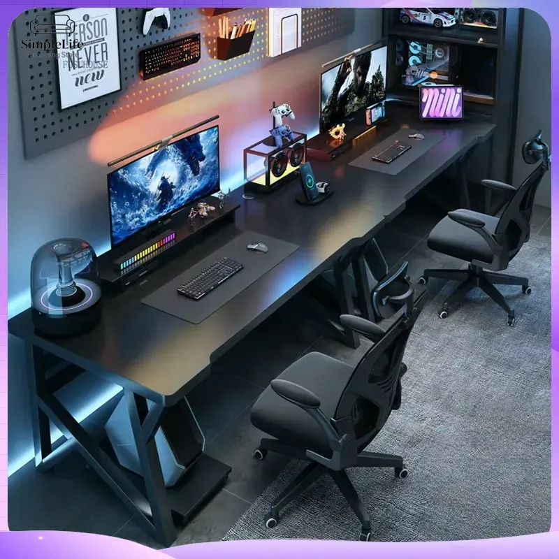 Esports Gaming School - Bureau d'ordinateur double moderne pour bureau