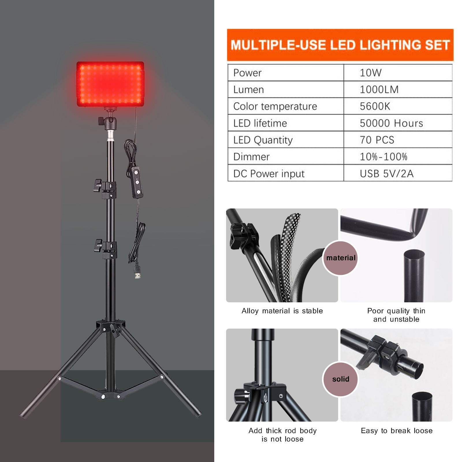Panneau lumineux LED pour phot - Led Light Panel Stream avis et prix