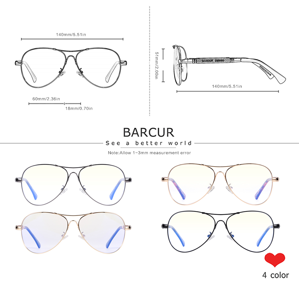 BARCUR Anti lumière bleue bloq - Gaming Glasses Blue avis et prix