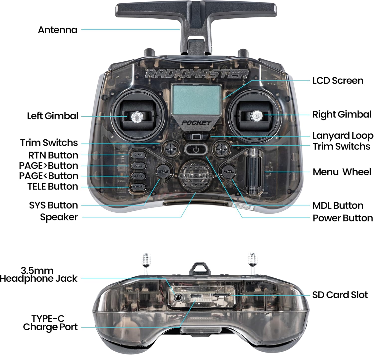 RadioMaster POCKET P16 2.4G Ra - Controller Analog Stick avis et prix