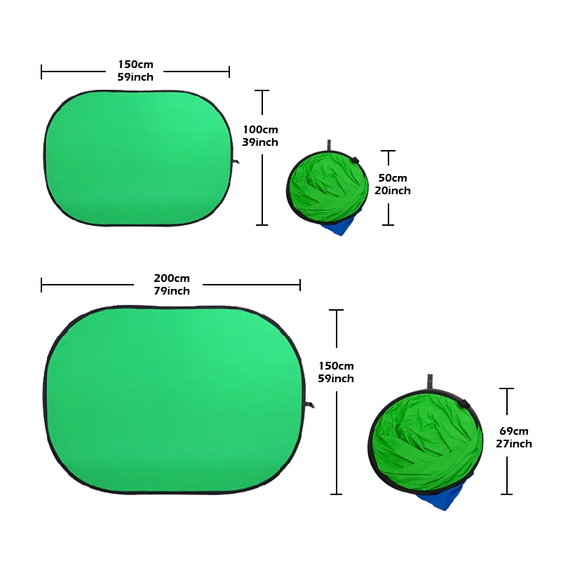 TENWISH 100*150 cm/200*150 cm  - Green Screen Collapsible avis et prix