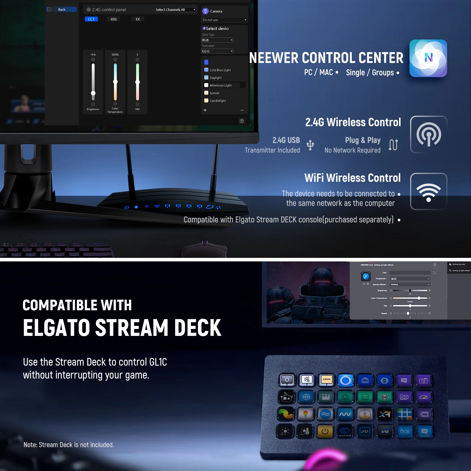 NEEWER GL1C RGB 15,5 pouces, p - Led Light Panel Stream avis et prix