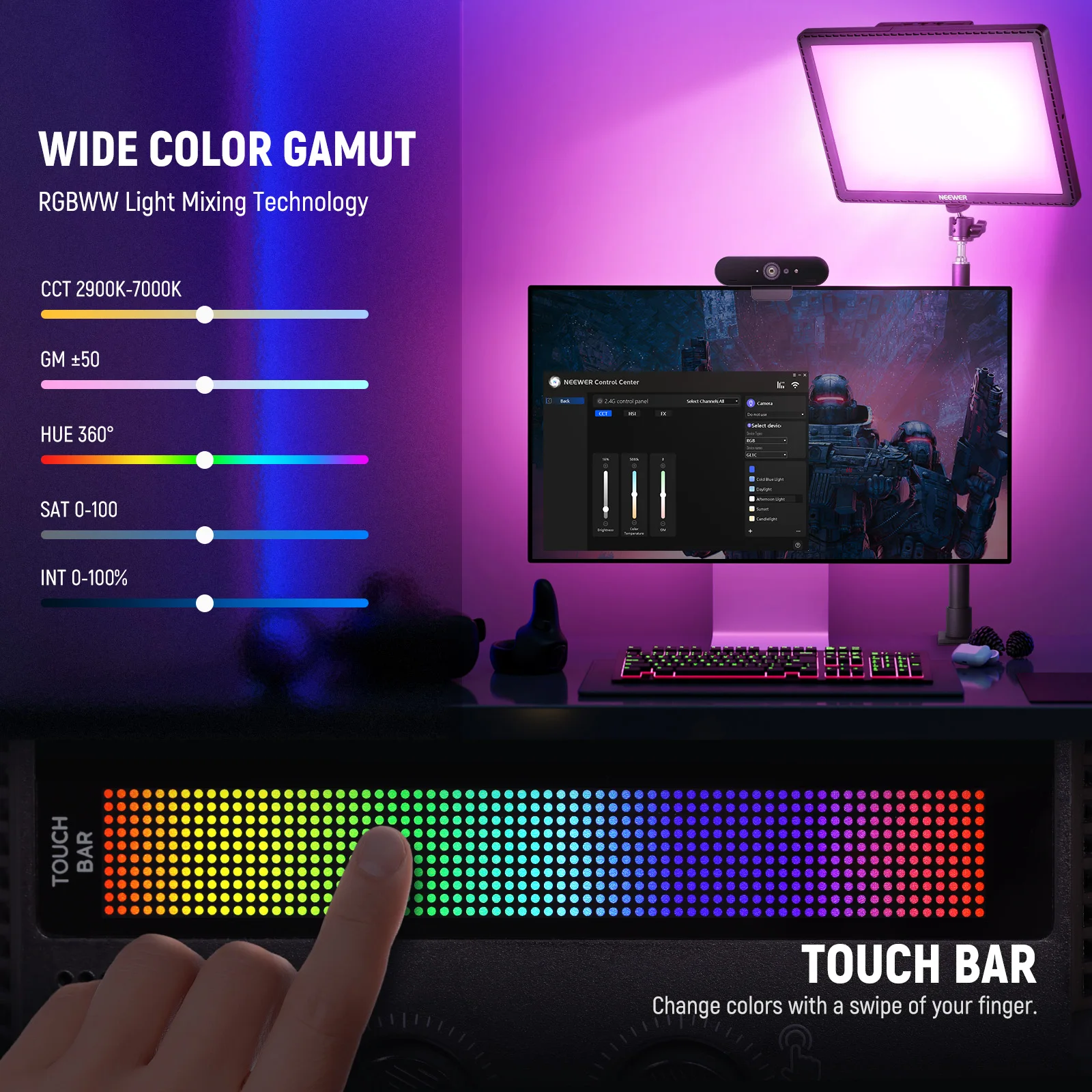 NEEWER GL1C RGB 15,5 pouces, p - Led Light Panel Stream avis et prix