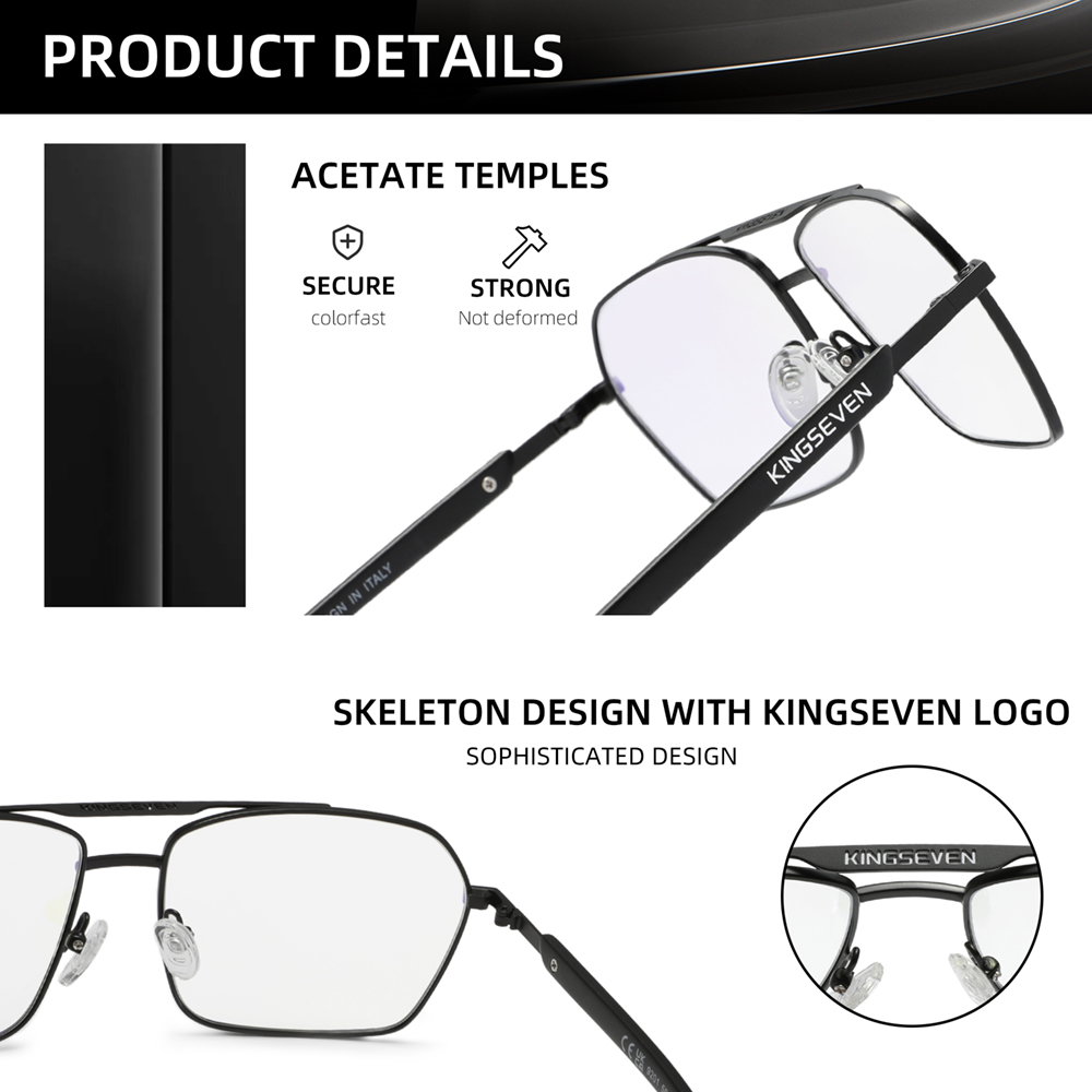 KINGSEVEN – lunettes rectangul - Gaming Glasses Blue avis et prix