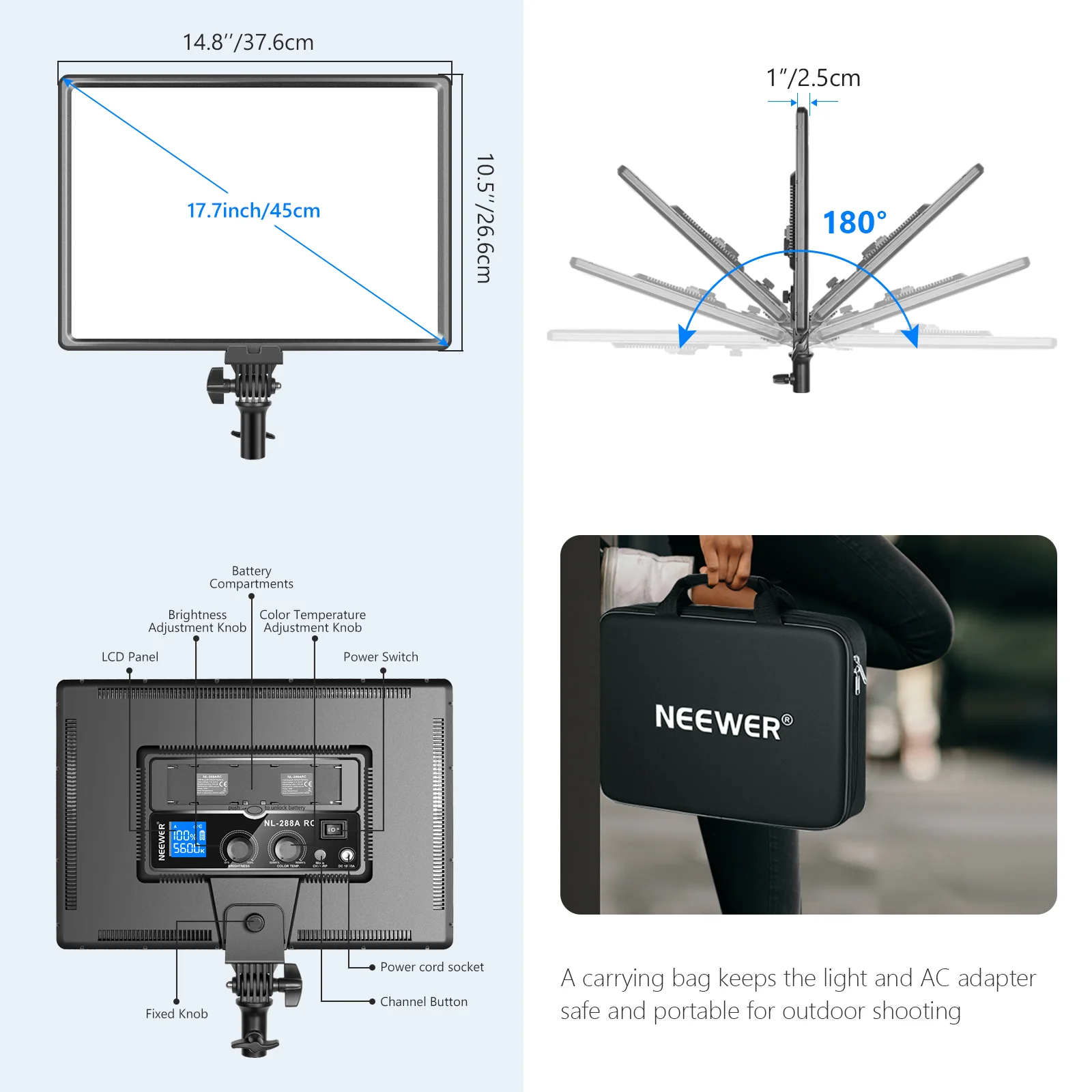 Panneau lumineux LED Neewer NL - Led Light Panel Stream avis et prix
